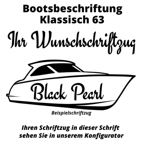 Bootsbeschriftung Klassisch 63
