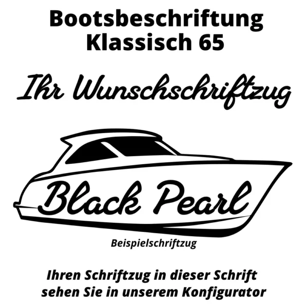 Bootsbeschriftung Klassisch 65