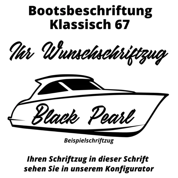 Bootsbeschriftung Klassisch 67