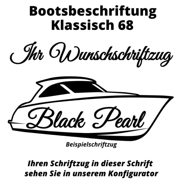Bootsbeschriftung Klassisch 68