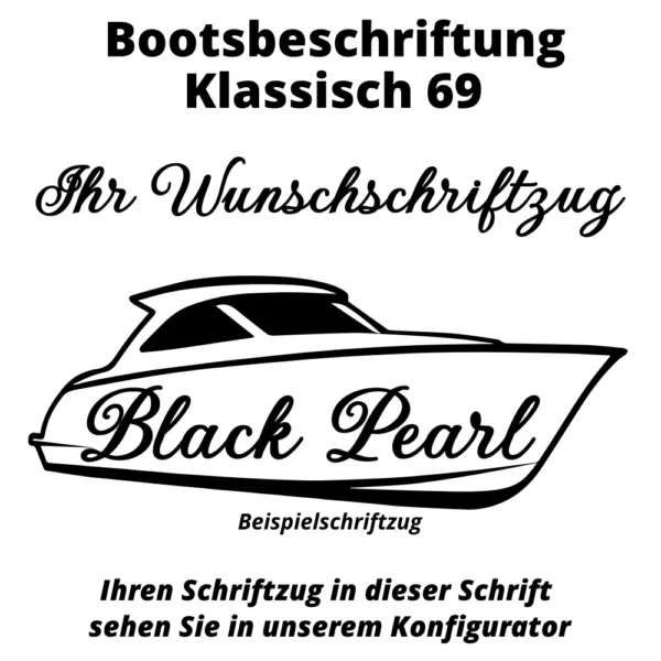 Bootsbeschriftung Klassisch 69