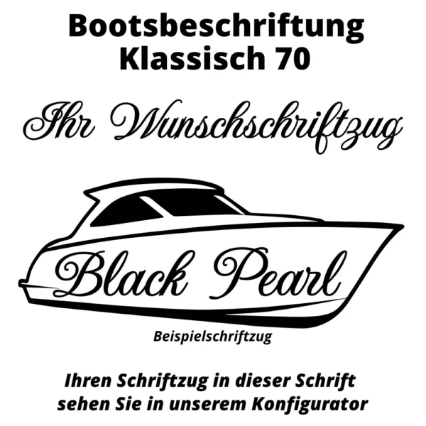 Bootsbeschriftung Klassisch 70
