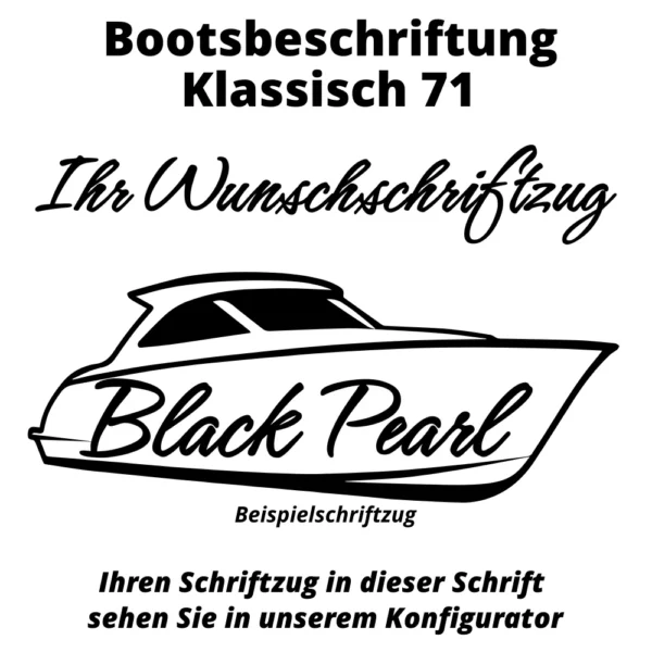 Bootsbeschriftung Klassisch 71