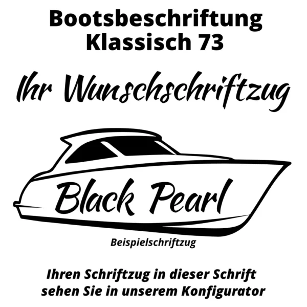 Bootsbeschriftung Klassisch 73