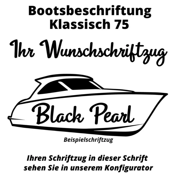 Bootsbeschriftung Klassisch 75