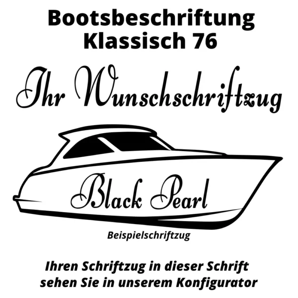 Bootsbeschriftung Klassisch 76