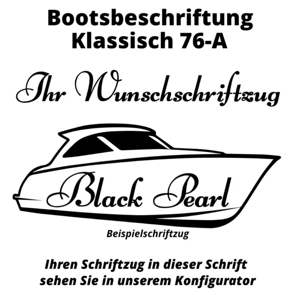 Bootsbeschriftung Klassisch 76-A