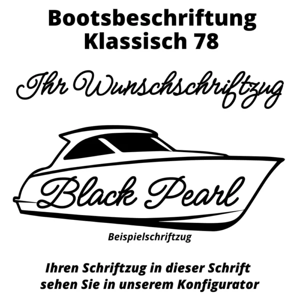 Bootsbeschriftung Klassisch 78