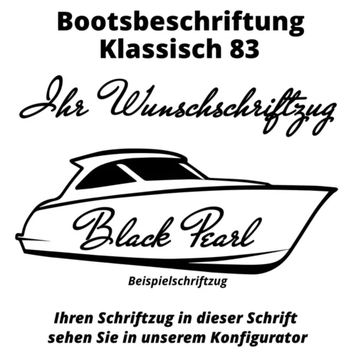 Bootsbeschriftung Klassisch 83