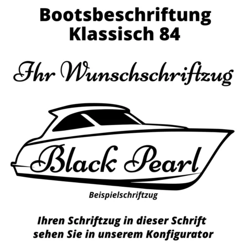 Bootsbeschriftung Klassisch 84