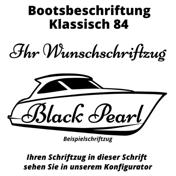 Bootsbeschriftung Klassisch 84
