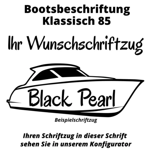 Bootsbeschriftung Klassisch 85