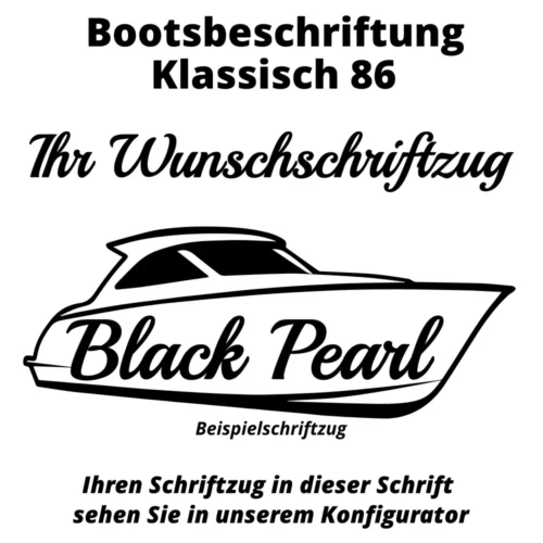 Bootsbeschriftung Klassisch 86