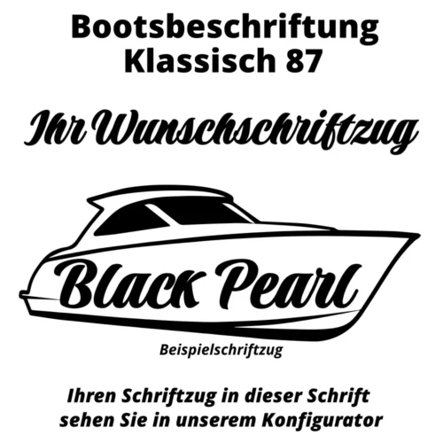 Bootsbeschriftung Klassisch 87