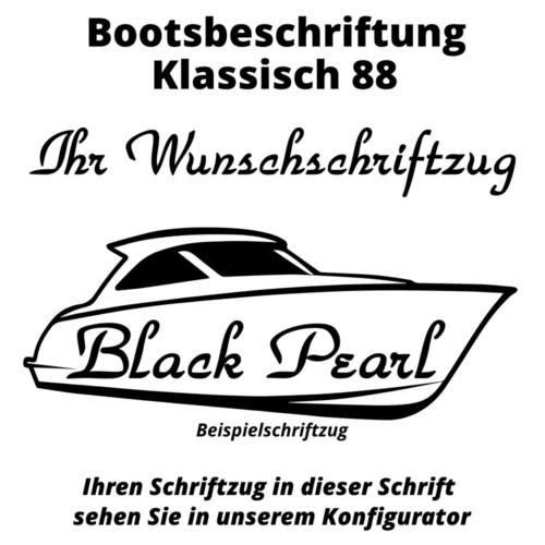 Bootsbeschriftung Klassisch 88