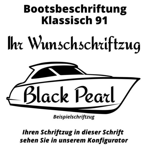Bootsbeschriftung Klassisch 91