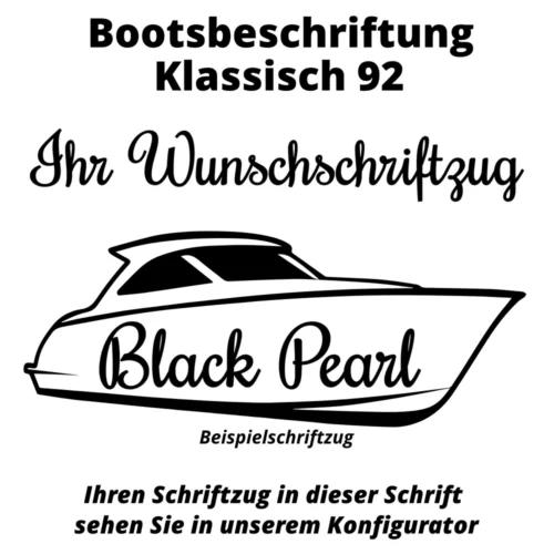 Bootsbeschriftung Klassisch 92