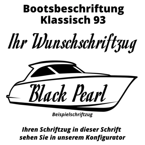 Bootsbeschriftung Klassisch 93