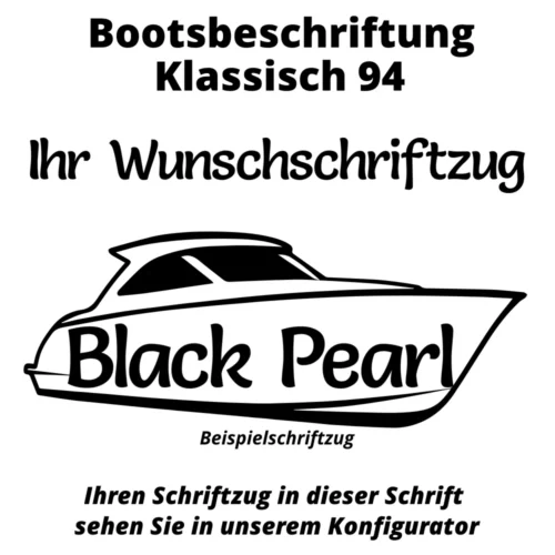 Bootsbeschriftung Klassisch 94