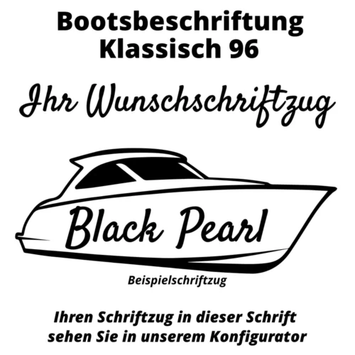 Bootsbeschriftung Klassisch 96