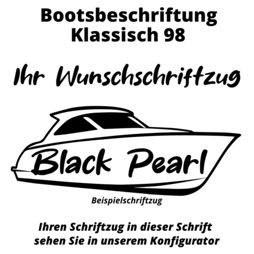 Bootsbeschriftung Klassisch 98