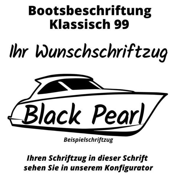 Bootsbeschriftung Klassisch 99