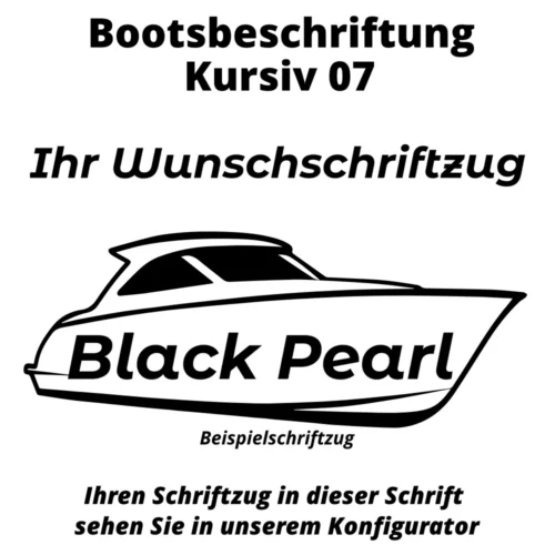 Bootsbeschriftung Kursiv 07