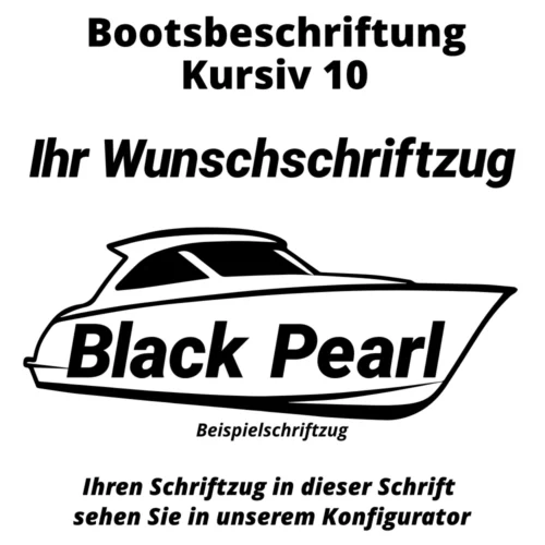 Bootsbeschriftung Kursiv 10