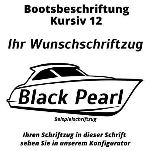 Bootsbeschriftung Kursiv 12
