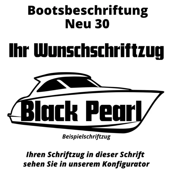 Bootsbeschriftung Neu 30