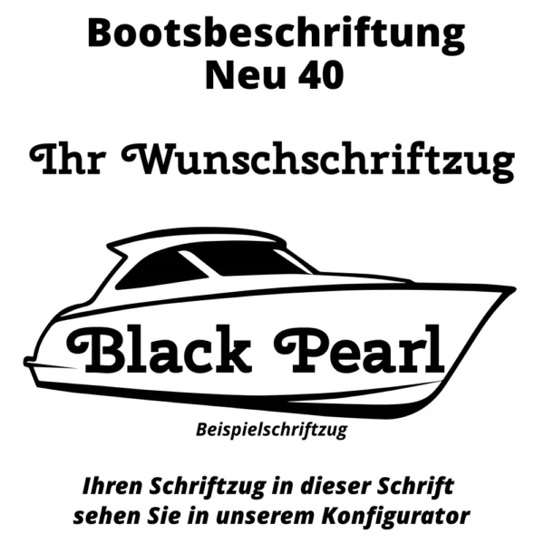 Bootsbeschriftung Neu 40