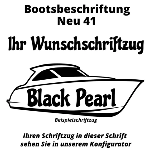 Bootsbeschriftung Neu 41