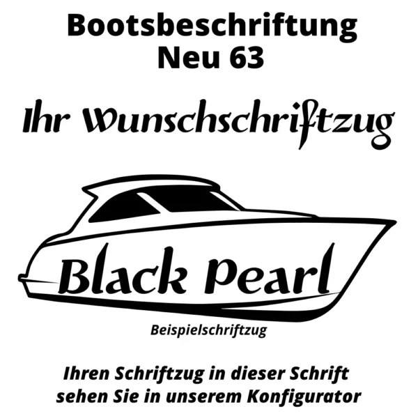 Bootsbeschriftung Neu 63