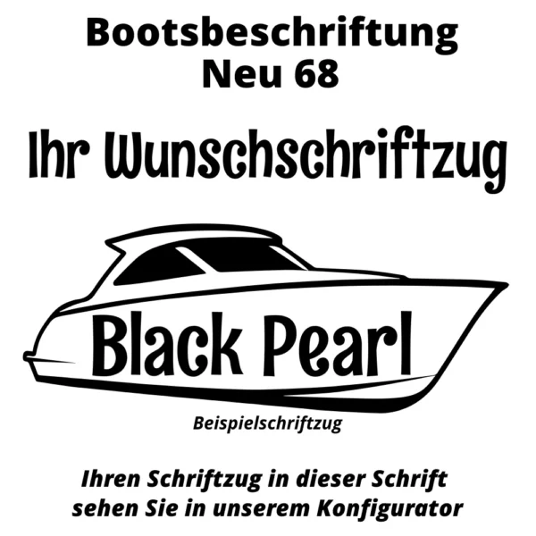 Bootsbeschriftung Neu 68