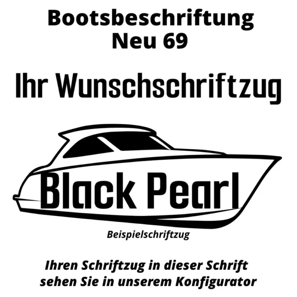 Bootsbeschriftung Neu 69