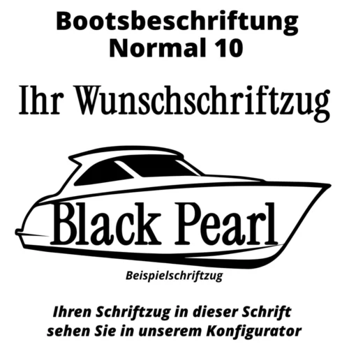 Bootsbeschriftung Normal 10