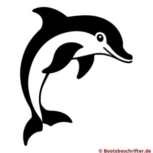 Faszination des Meeres mit diesem charmanten Delphin-Motiv! Die elegante Silhouette des verspielten Meeressäugers