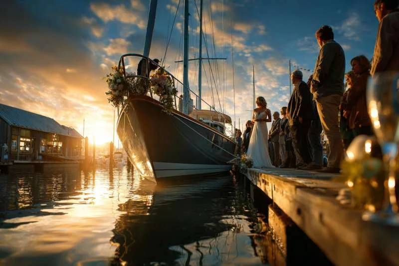 Bild einer Bootstaufe
