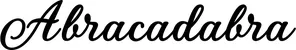 Produktbeispiel Schriftzug - Abracadabra