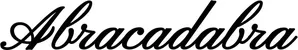 Produktbeispiel Schriftzug - Abracadabra