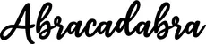 Produktbeispiel Schriftzug - Abracadabra