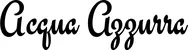 Produktbeispiel Schriftzug - Acqua Azzurra