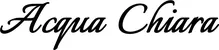 Produktbeispiel Schriftzug - Acqua Chiara