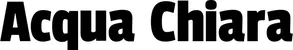 Produktbeispiel Schriftzug - Acqua Chiara