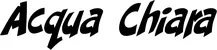 Produktbeispiel Schriftzug - Acqua Chiara