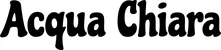 Produktbeispiel Schriftzug - Acqua Chiara