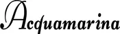 Produktbeispiel Schriftzug - Acquamarina