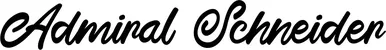 Produktbeispiel Schriftzug - Admiral Schneider