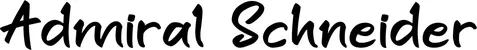 Produktbeispiel Schriftzug - Admiral Schneider