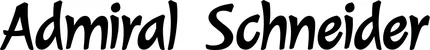 Produktbeispiel Schriftzug - Admiral Schneider